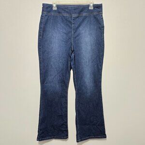 We The Free People In My Feelings Cropped Slim Flare Jeans Sz L Pull On Stretch